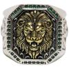 Bercute Sterling Silver Lion Ring for Adjustable Popular Sterling Thick Lily Always Large Sterling Antique Men, Size 19, 20, 22, 23, 24. Stylish,