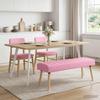 Channel Upholstered Bench Pink 110 x 40 x 46 cm Fabric