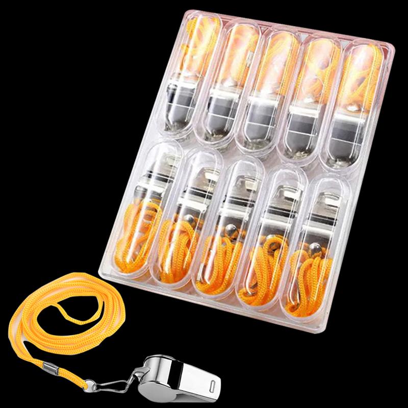 Металлический свисток для экстренных ситуаций (10-Pack)