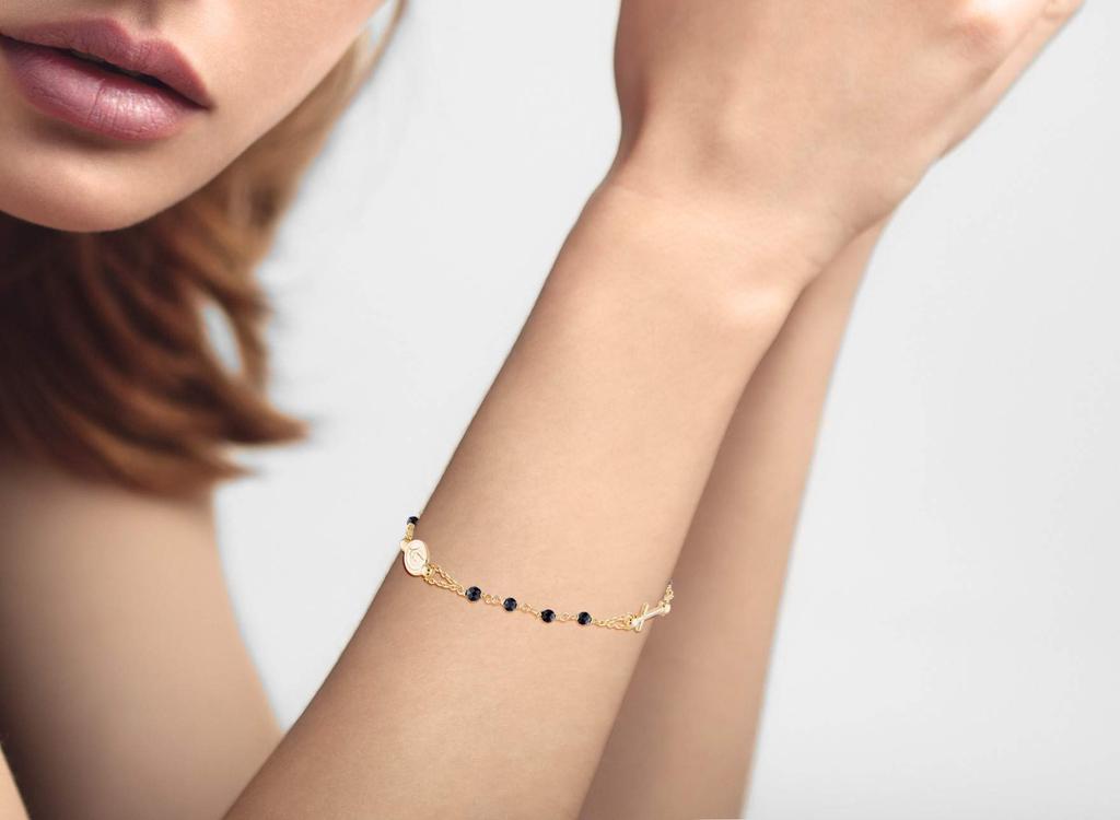 MiaBella Gold Over 925 Sterling Silver Сделано в Италии Натуральная черная шпинель