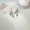 1 пара модных дизайнерских сережек-гвоздиков из металла серебряного цвета для женщин и девочек Treny Sqaure Zircon Brincos Jewelry