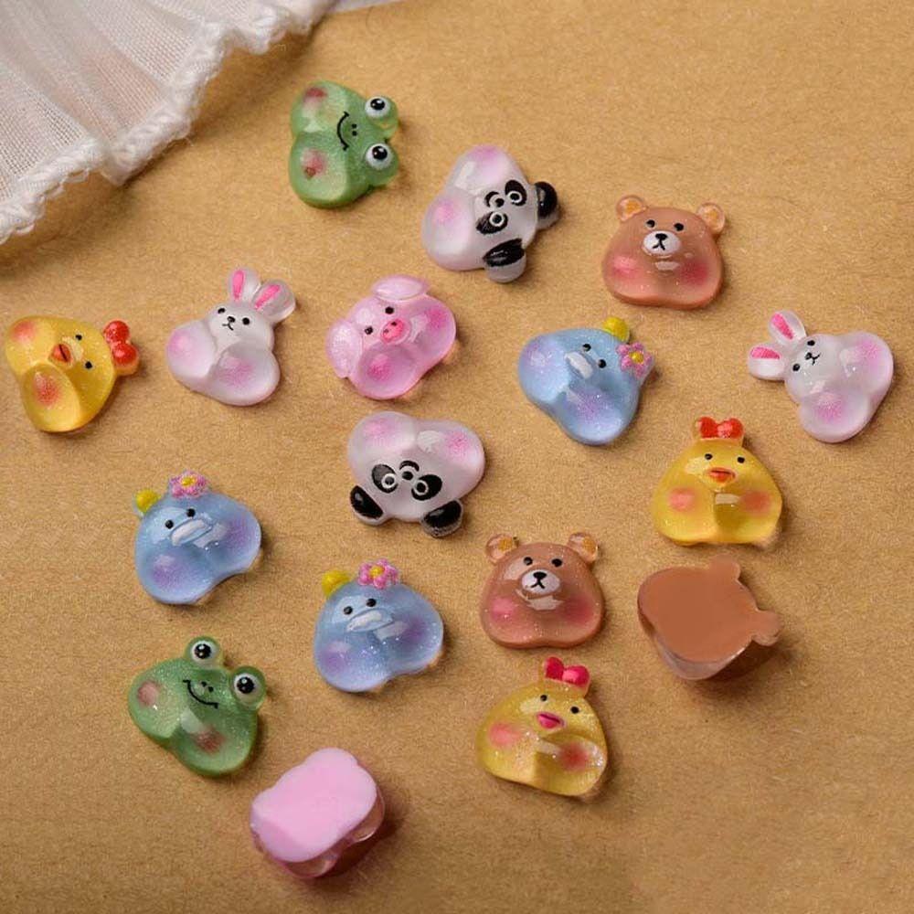 Rabbit Cartoon Nail Decorations Animal Nail Rhinestones 3D Nail Jewelry Cartoon Nail Drills