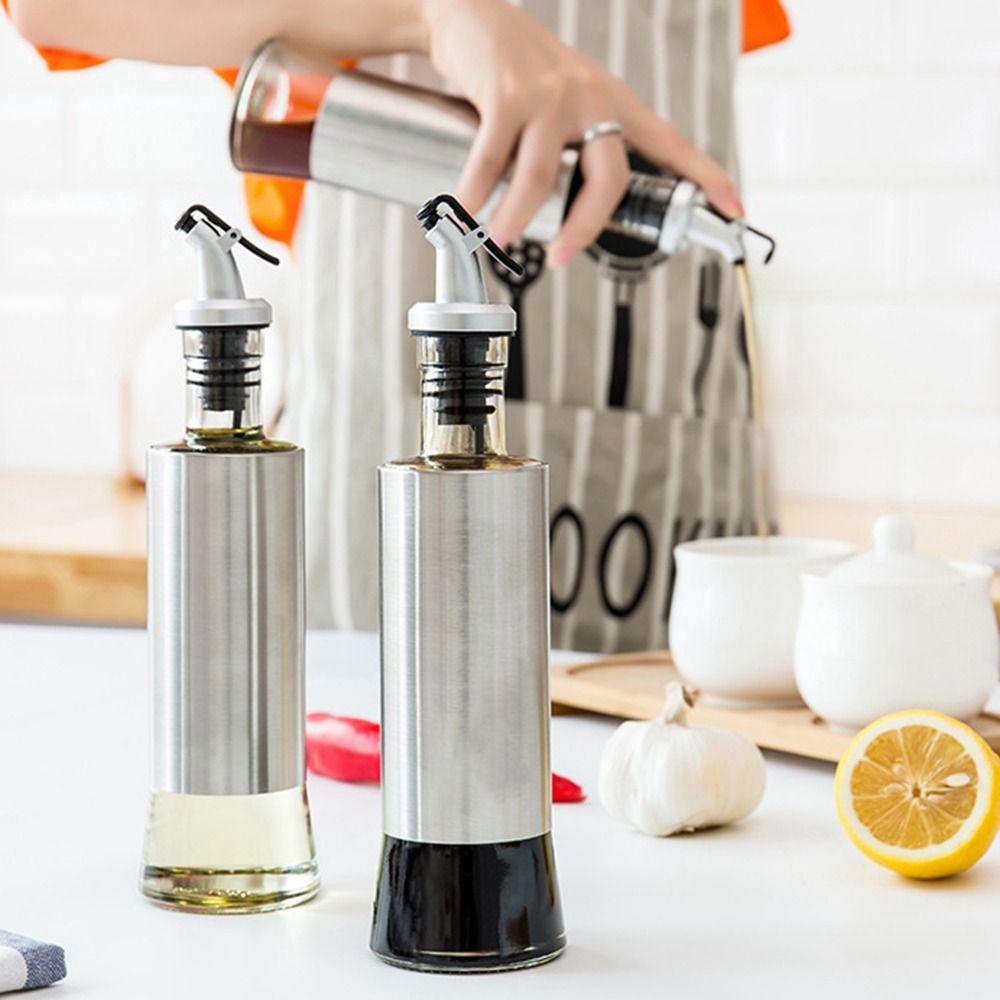 200/300/500 мл бутылка для приправ стеклянная нержавеющая сталь горшок для масла новый контейнер для масла кухонные принадлежности