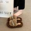 Women's Fuzzy Slippers: New 2025 Thick-Soled, Height-Enhancing, Plus Velvet Cotton for Autumn/Winter
