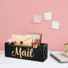 Wood Mail Organizer Wall Mounted or Countertop Decorative Housewarming Gift for Office Desk