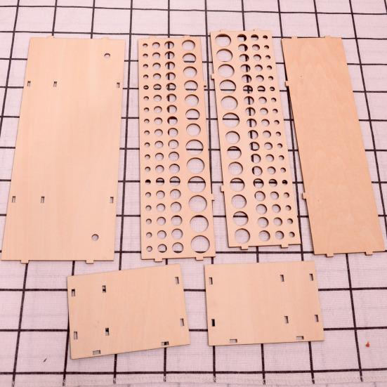 Деревянный держатель для кистей, 67 отверстий, настенный органайзер для кистей художника, настольный