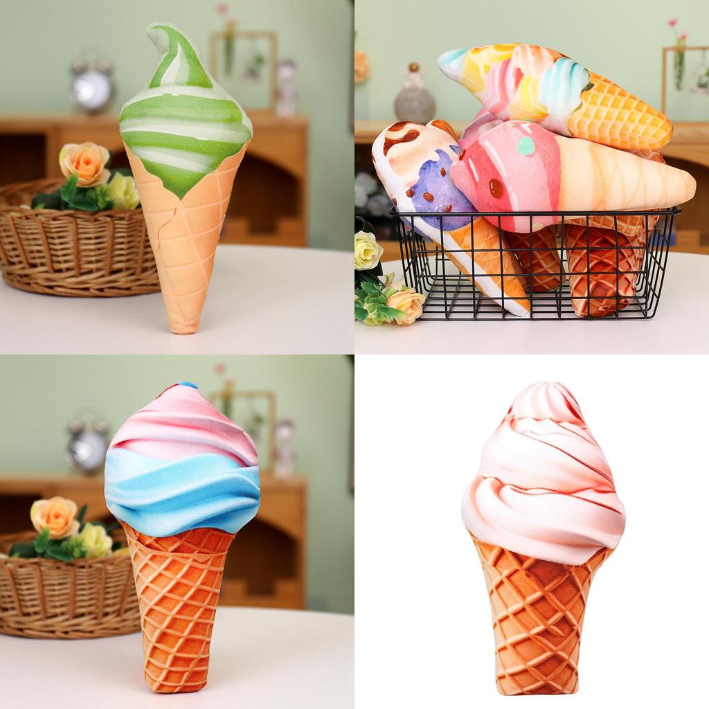 Sweet Treats Ice Cream Cushion Soft And Squishy Customizable Image Print Ideal Prop Or Gift