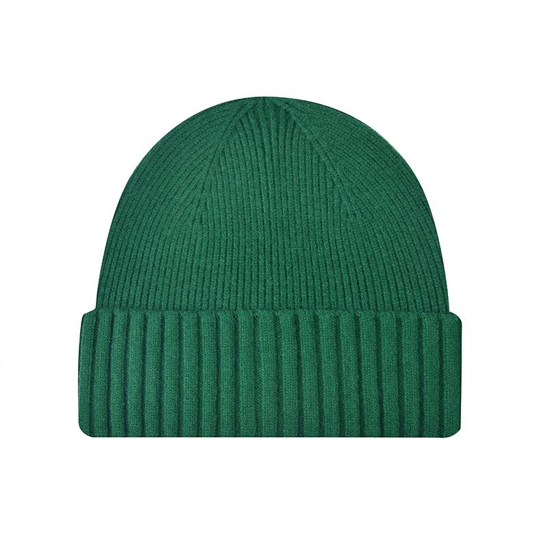 Unisex Korean Style Knit Beanie - Solid Color, Casual, Warm Autumn/Winter Hat