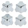 4Pcs Metal Luggage Air Box Aviation Corners Brackets Toolbox Wooden Jewelry Box Iron Angle Brace Corner Edge Protectors Covers