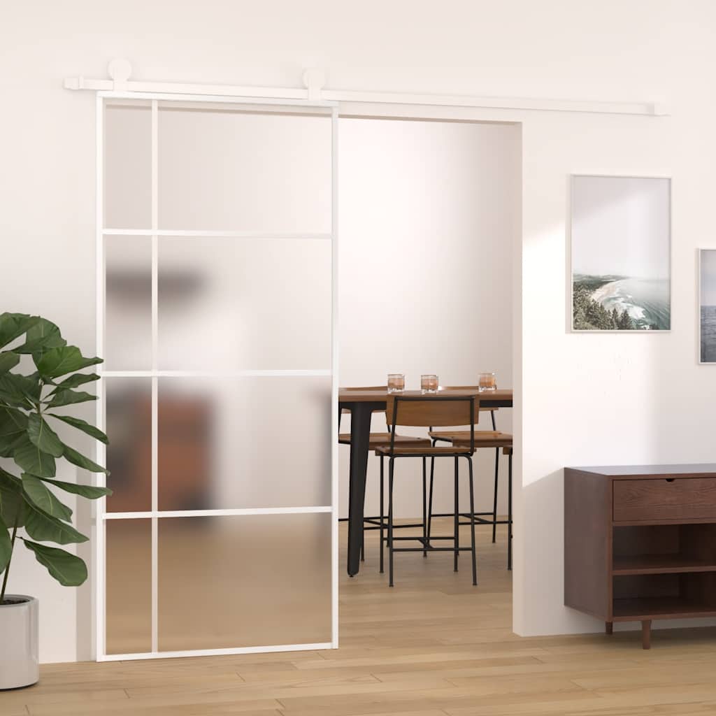 Vidaxl Раздвижная дверь, Стекло ESG и Алюминий, 90x205 см, Белая
