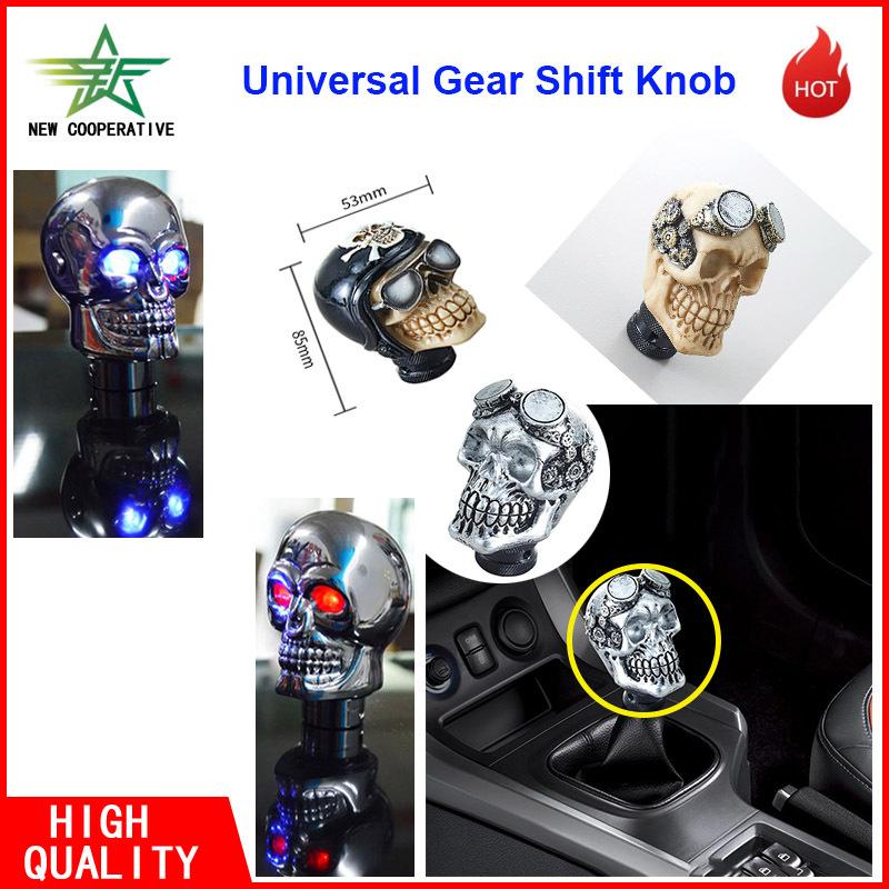 Personalized Universal Manual Head Rod Automotive Accessories LED Lights Shift Handle Skeleton