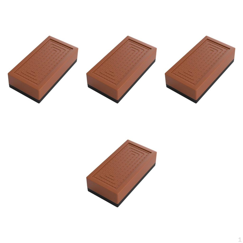 4 Pack Furniture Elevators Rectangle Bed Lifting Blocks Heavy Duty Sofa for Desk Washing
