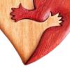 Wooden Heart Ornament Handmade Hugging Love Hearts Romantic Heart Ornament Couple Keepsake Gift for Wedding Anniversary Valentine's Day