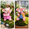 4Pcs Cute Pig Pig Statue music pigs Pig Decor Exquisite Pig Ornaments  Home