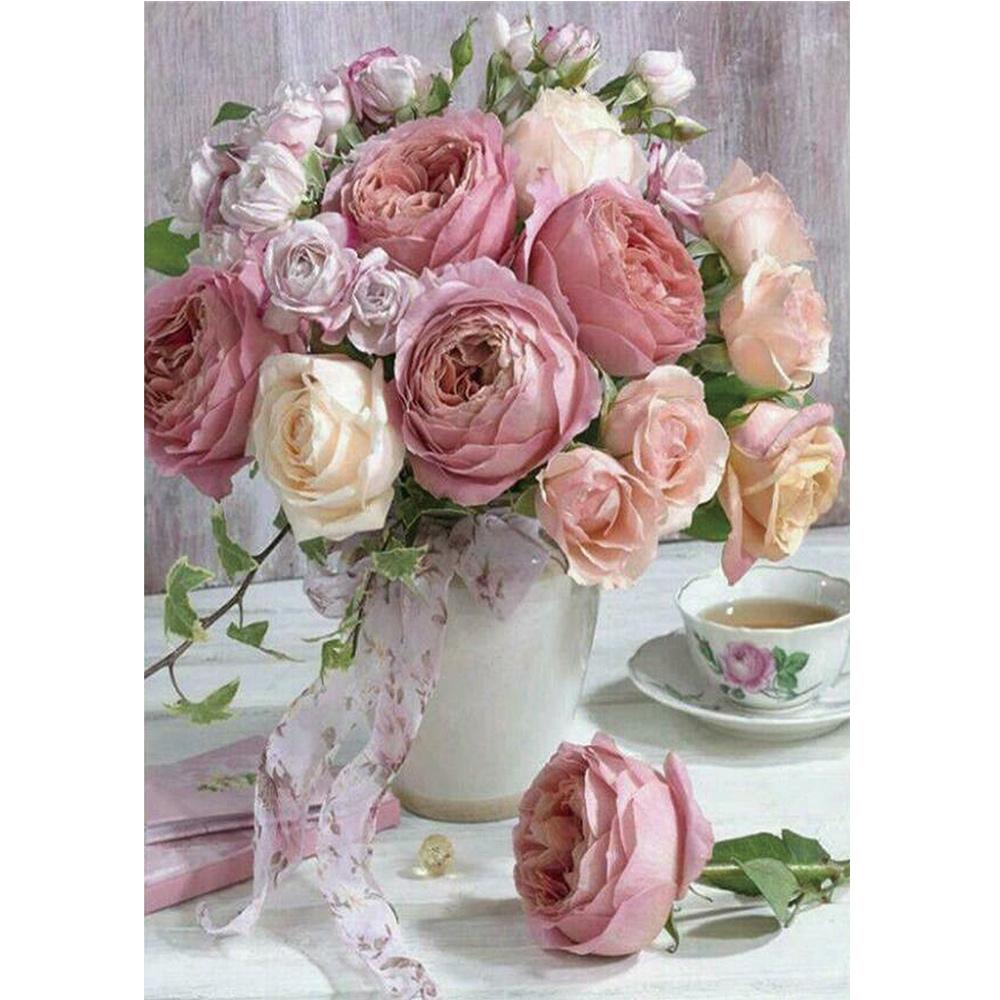 5D Diamond Painting Diy Flower And Bird Full Diamond Handmade Diamond Embroidered Mosaic Pattern Home Bedroom Decoration Gift