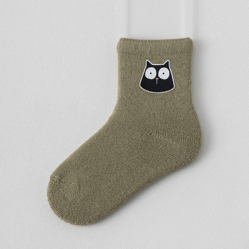 Новорожденные детские носки 0-3 года гребенной хлопок толстые махровые носки осень зима милые мультяшные младенцы и малыши теплые средней длины носки