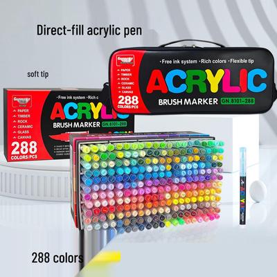 Водостойкий жидкий акриловый маркер с мягким наконечником Guan Na для изящных искусств и граффити