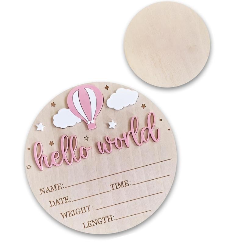 Настенная табличка для детской с настраиваемыми деталями о рождении ребенка. Безопасный нетоксичный знак-объявление для новорожденных для украшения дома, подарок
