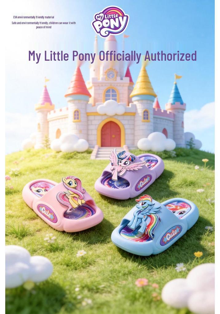 Нескользящие тапочки для девочек My Little Pony: Милые, Мягкая подошва для ношения матерью и дочерью дома