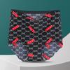 Printed Seamless High Waisted Underwear for Women Made Silk Waist Cinching Hip Lifting Design Large Size Summer Thin Cotton Crotch Triangle Panties