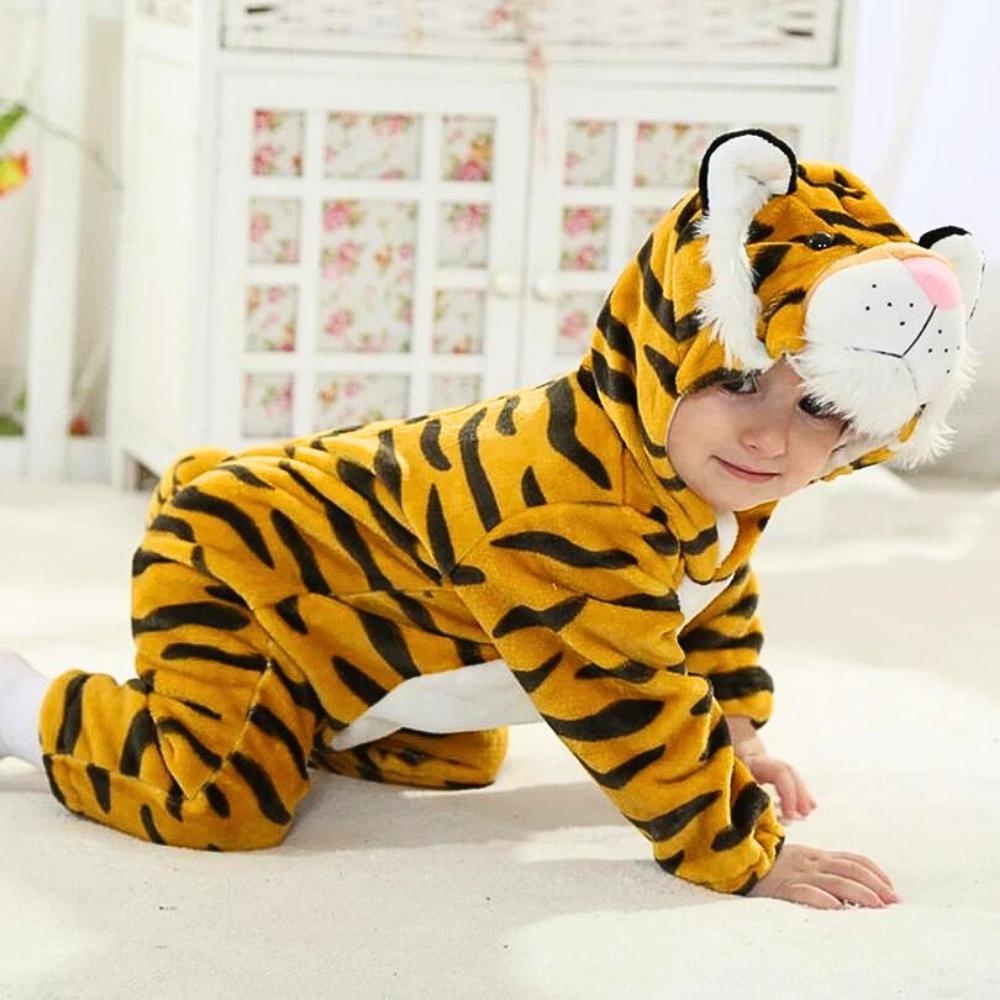 Piżama Onesie Kostium Przebranie Śpiochy Tygrysek Niemowlę 110: 90-95 Cm