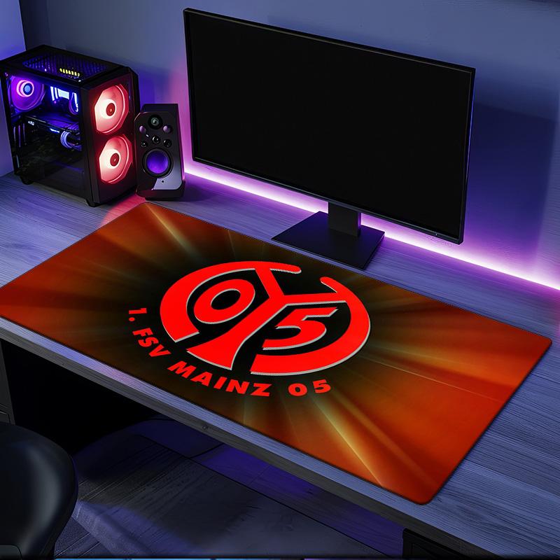 Red Emblem FSV Mainz Mouse Pad, Rubber Base, Mouse Pad for Gamers and Office Use, Gaming Desk , Easy To Clean Mat Christmas fan gifts