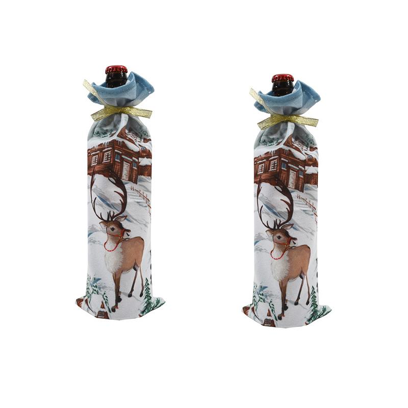 Рождественские упаковочные мешки для бутылок