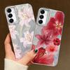 Розовая лилия Твердая задняя крышка для Samsung Galaxy A56 A55 A54 A16 A17 A34 A15 A07 A36 A57 A26 A06 A14 A37 Чехол для телефона Цветочный чехол