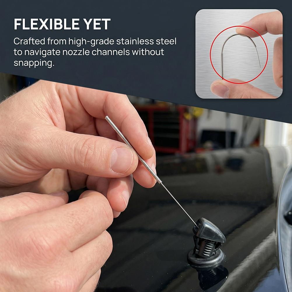 Upgrade 10pcs Cleaning Nozzle Tool Kit - Windshield Wiper, 3D Printer Head, Gas Stove Vent, Showerhead Needle Tube Brush