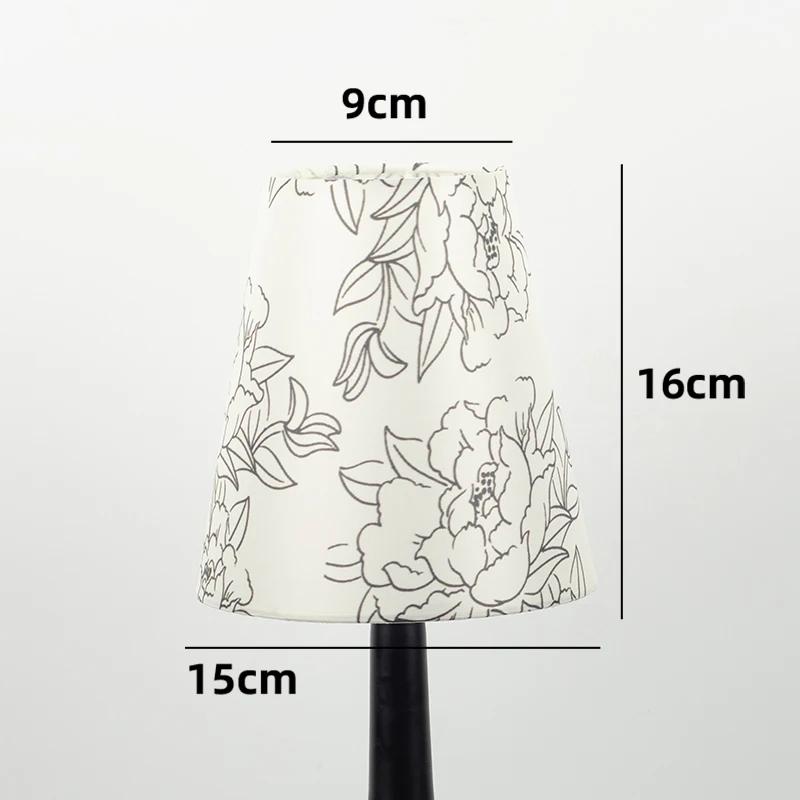 Ретро Льняная Ткань Цветочный Узор Абажуры для Ламп Пасторальный Стиль Плиссированный Настольный Абажур Спальня Отель Прикроватная Напольная Лампа Чехол