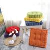 Thickened Tufted Seat Cushion Solid Color Floor Cushion Seating Pillow Sofa Cushion  Office