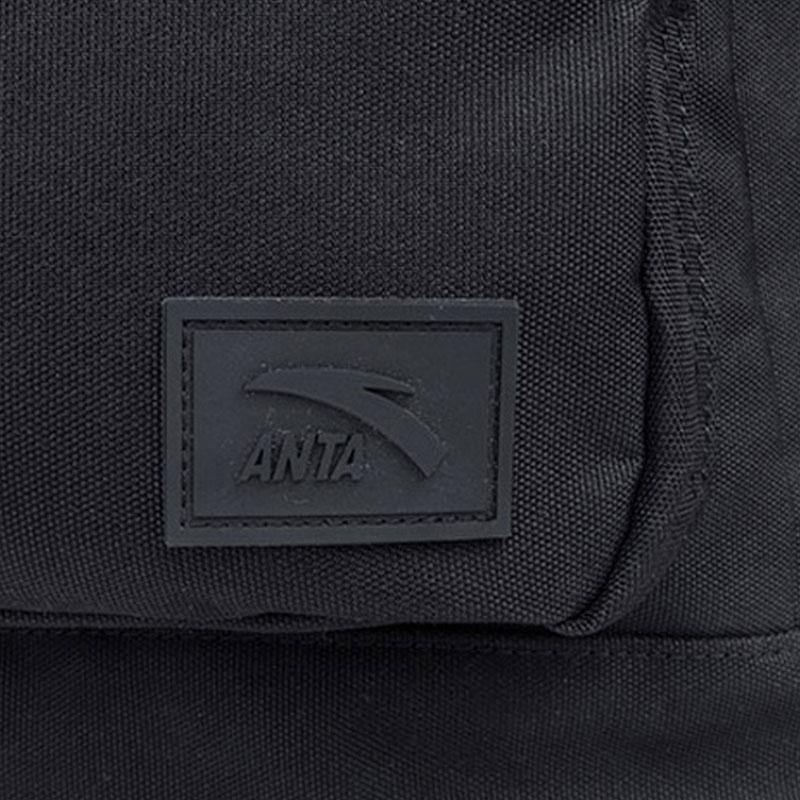 New Anta Life Collection Nylon Fabric Laptop Bag Backpack Regular Unisex Pure Black 192228152-1