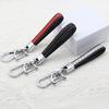 Modern Braided Microfiber Faux Leather Lanyard Car Keychain Black Buckle DIY Car Key Ring Fashion Accessories