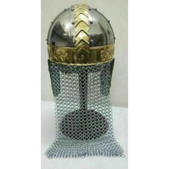 Gift Armor Medieval Crusader Viking Helmet Brass Antique Replica Knight Helmet