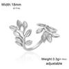 Xiaomi Skyrim Leaves Open Ring Women Stainless Steel Adjustable Finger Rings 2026 Bohemian Jewelry Birthday Gift Wholesale