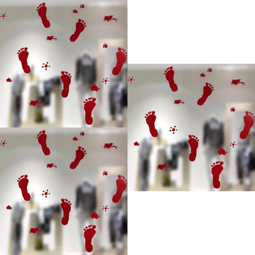 Bloodstained Wall 2017 Stickers Halloween Horror Glass Stickers Blood Decoration
