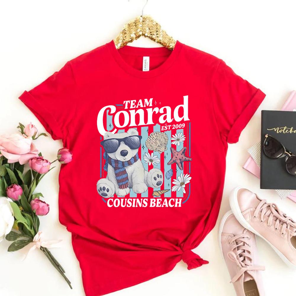 Футболка Team Conrad Junior Mint Bear Летняя Я Стала Красивой Футболка TSITP Футболка Футболки Пляж Двоюродных Братьев и Сестер Летние RoUnisexce Книжные Топы