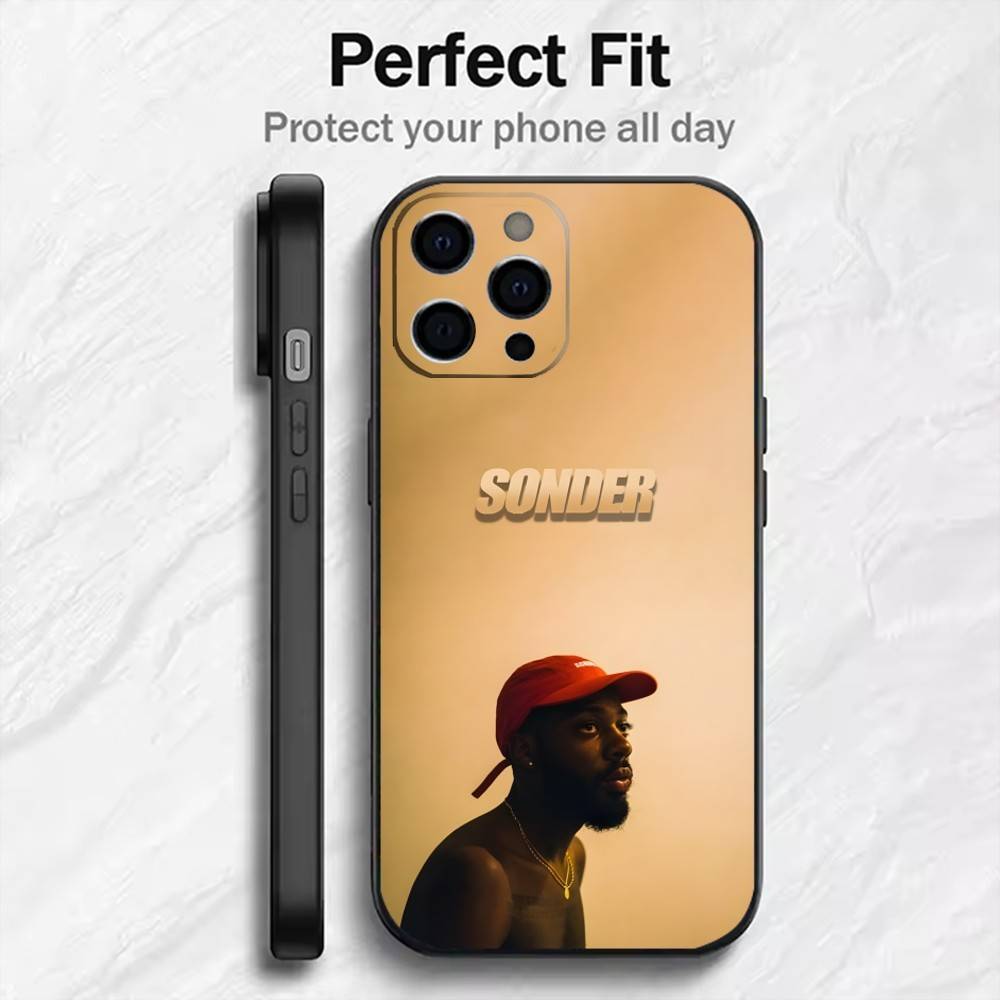 B-Brent Faiyaz-z Icon Phone Case For iPhone17,16,15,14,13,12 Plus,Max Soft Silicone Black Cover