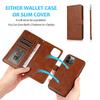 2 In 1 Detachable Magnetic Leather Wallet Case For iPhone 16 15 14 13 12 11 Pro Max Plus XR Samsung S25 S24 S23 S22 S21 S20 Ultra Plus A16 A15 A55 A54