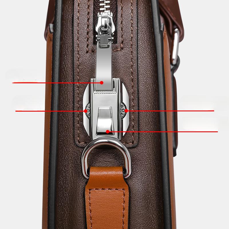 Men's Handbag Genuine Leather Anti-theft Password Lock Men's Computer Document Bun Top Layer Cowhide Business Bag