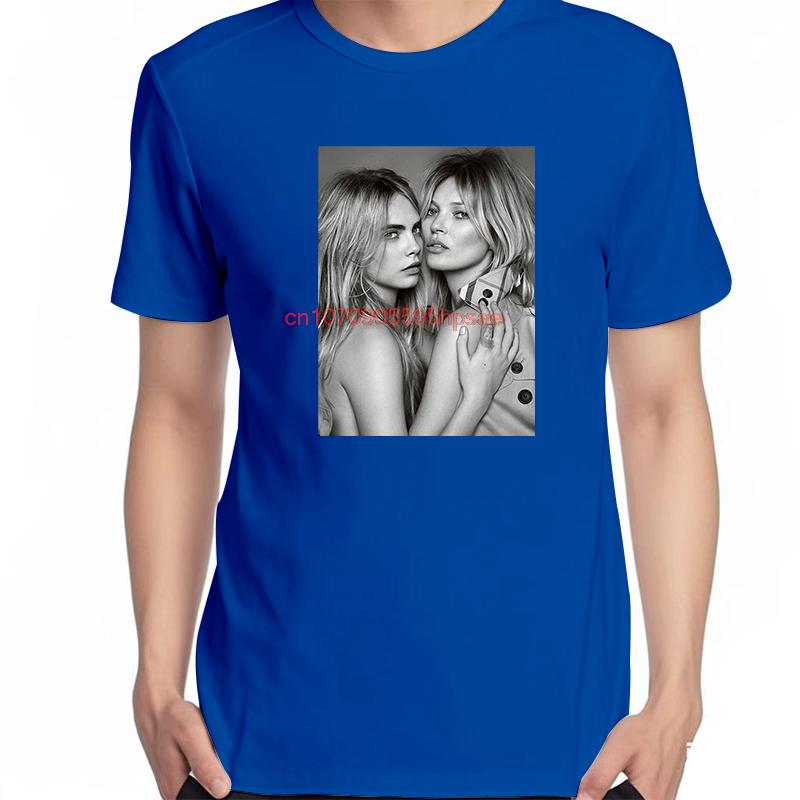 Fashion Shirts Graphic Tee Kate Moss Cara Delevingne Summer New In Tops And Tshirts Short Sleeve Tee Cotton Printed Tshirt