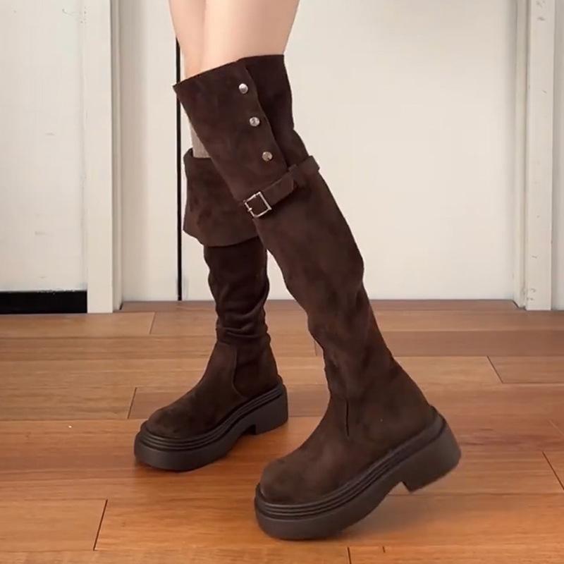 Look Thin! Long Knee Boots Are Popular This Year, Maillard Style, Fat Mm Thick Legs, and Two Wear Tall Tubes.