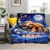 1PC Custom Name Moonlit Sloth Dreamscape blanket versatile,all-season throw suitable for the living room,bedroom,camping,travel,and gift