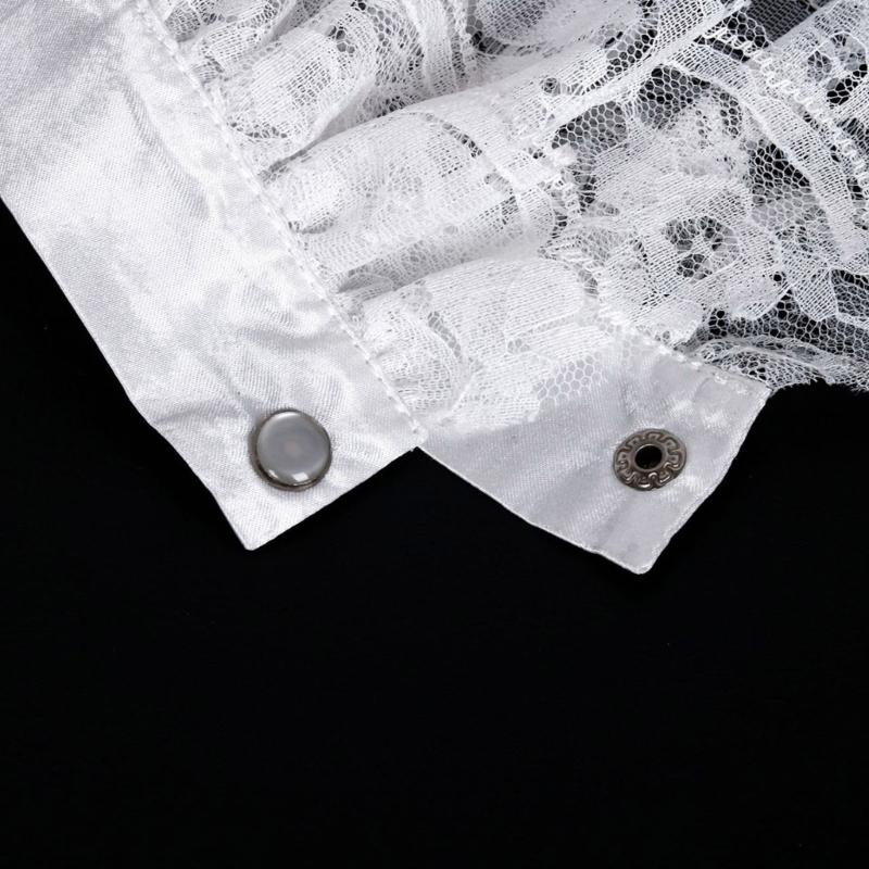 Elizabethan Chiffon Ruffle Collar Cuff Sleeves for Medieval Costume Detachable for Historical Reenactments and Event