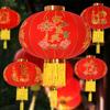 Китайский Новый год 2025 Лампа Традиционные Фонарики Китайский Праздник Весны Декор Новогодняя Вечеринка Уличный Подвесной Фонарь Декор