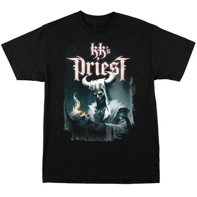Новая популярная черная футболка KK's Priest Хлопок Полный размер Унисекс Унисекс футболка