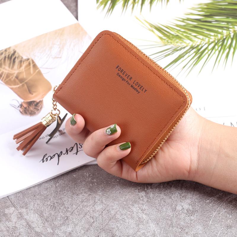Korean version of mini wallet ladies short zipper cute coin purse students short Su Liu female wallet