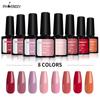 Набор гелей для ногтей PHOENIXY, 8 мл, чистые цвета, гель-лак для ногтей, полупостоянная УФ-светодиодная лампа, блестки для маникюра, гель-лаки для дизайна ногтей, лаки