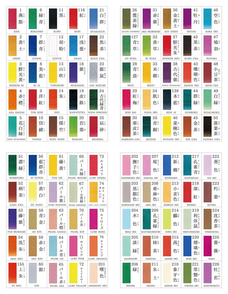 Японская живопись KISSHO, выполненная в 100 цветах, Какугансай,