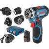 Perceuse-visseuse 12V GSR 12V-15 FC + 2 Batteries 2Ah + Chargeur Rapide + Coffret L-Boxx - BOSCH - 06019F6000